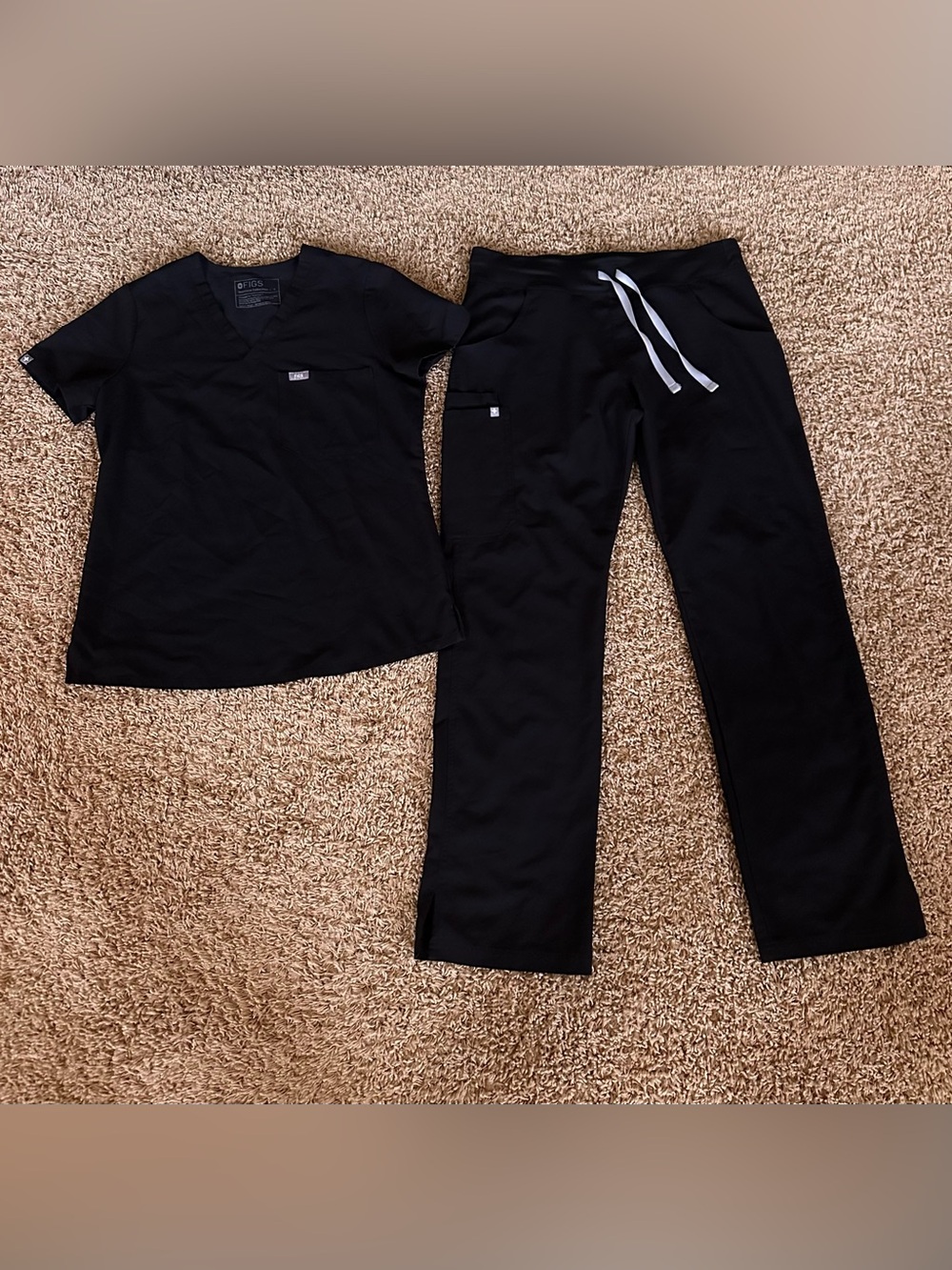 Figs Black Scrub Set S/M